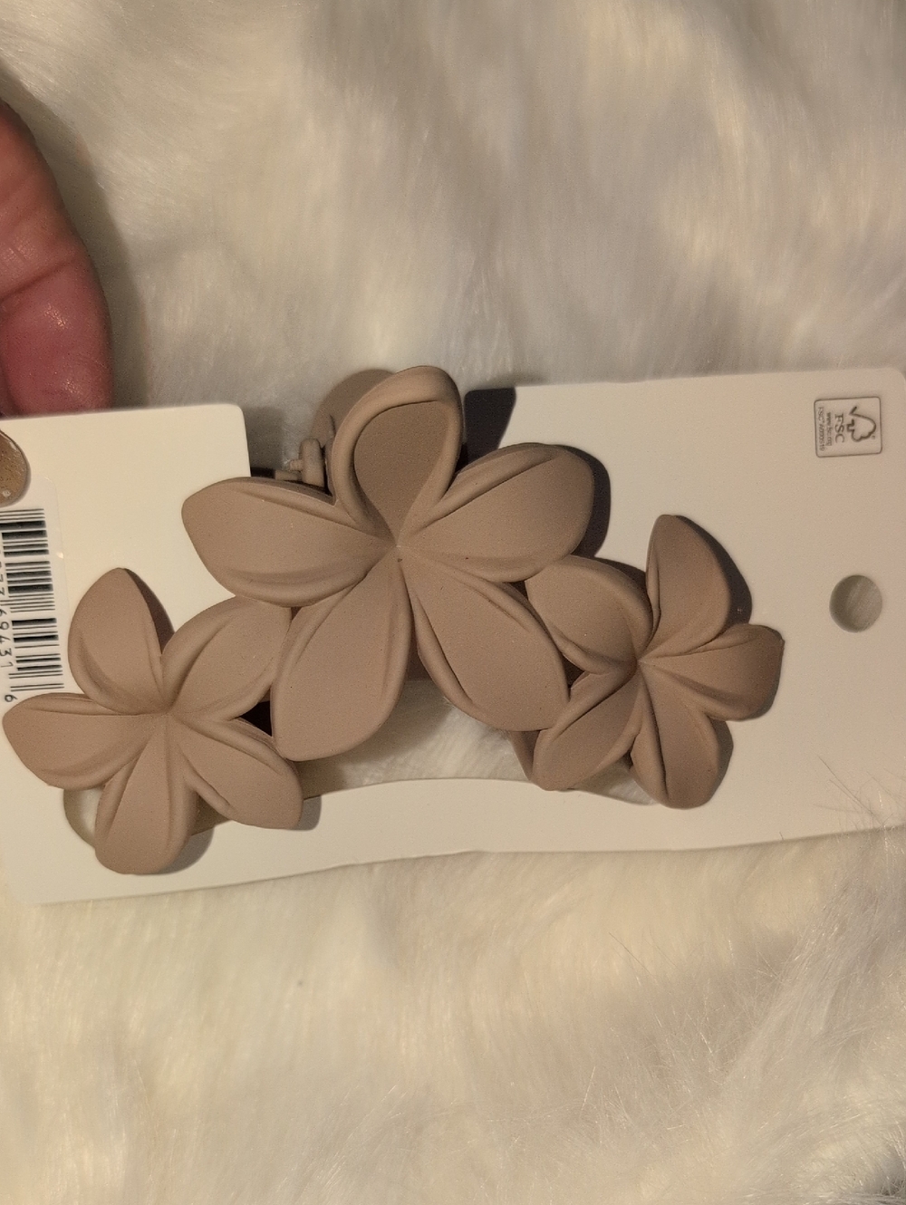 Floral Matte Tan Hair Clip